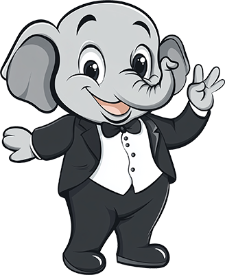 Fondsworth Elephant Mascot - Friendly AI Assistant